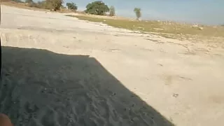 At the beach totally exposed