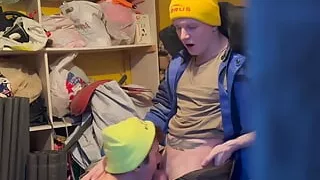 Stepfather spies on stepson and his boyfriend fucking in the barn - 455