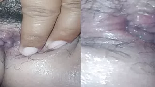 The hot widow is masturbating in the bathroom