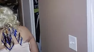 Shemale with big toy insert on shes ass