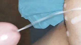 Cuckold husband watches his wife getting cum in her pussie