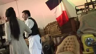 Sluts gets double penetrated during orgy fuck