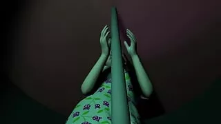 They Plump Chick Dances and strips on stage - 3D Porn