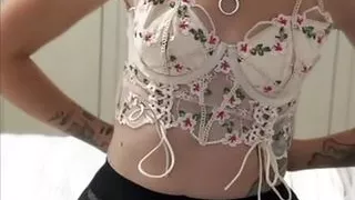 Blonde With Glasses Shows Tits