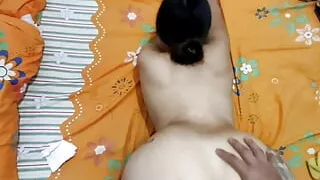 anal fuck to my Colombian girlfriend with oil in her big ass