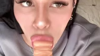 Hot Latina Gives You The Best Sloppy Blowjob Of Your Life