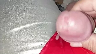 Crossdresser cumshots wife lingerie