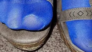 CD in nylon pantyhose. POV Caressing my feet, shoes and legs