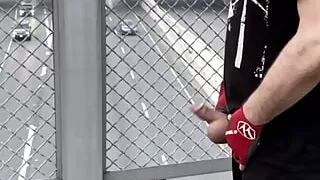 Daddy Jerks Off in Public Above Daytime Traffic