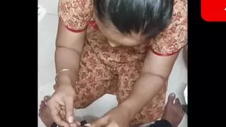 Indian bhabhi get a mauth fuck and cum in big ass