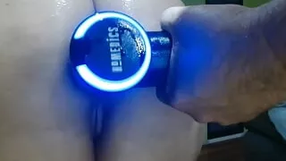 Anal massage gun fucking
