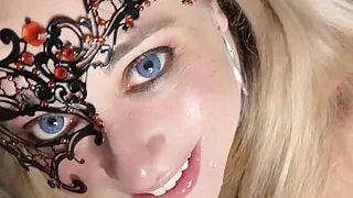 Curvy Devil Horny Milf Worships Big Dick and Eats Cum Facial