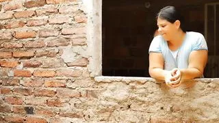 Perverted stepfather fucks his stepdaughter's ass while his wife does the laundry.