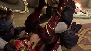 Foursome Gangbang Double Penetration - Warcraft Parody