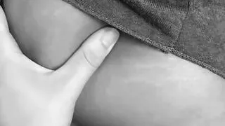 Small tour of her curves - I touch her as she talks to her par