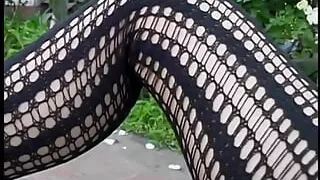 Dude was impressed when he came to borrow some flour from latin woman living next door and  found her caressing her pussy