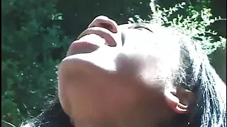 Hardcore group sex orgy with three hunks banging some lusty ladies by the pool