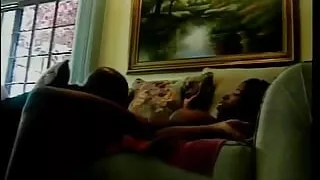 Black girl gets down and deep with guys cock in her mouth