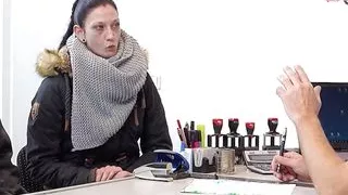 German real couple try risky anal fuck in office and get almost caught