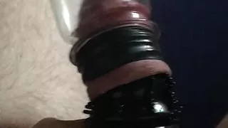 Hairy Cock With Cocksleeves & Rings And Bound Balls Cockhead Vacuum Milking Play