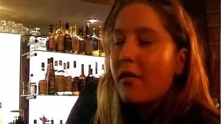 An amazing looking German blonde fucking at the middle of the bar