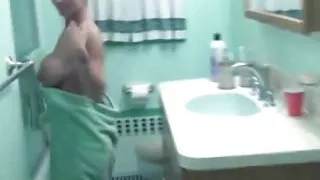 Lusty brunette with curvy body has naughty fun in bathtub