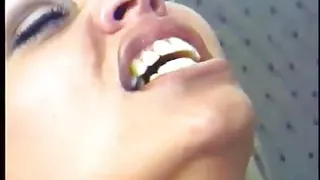 Blonde whore enjoys a hard cock in the living room