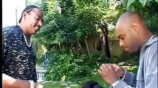 Horny ebony with round ass gets rough doggystyle fucking