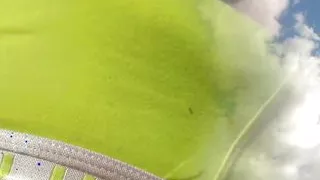 She Gives Him a Sloppy Blowjob Outdoors