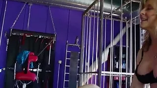 Shy Brunette Surprised to Find a Full Sex Dungeon in Cougars House