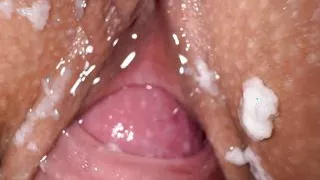 Sex with my EX, The hottest close up creamy fuck and rubbing cumshot