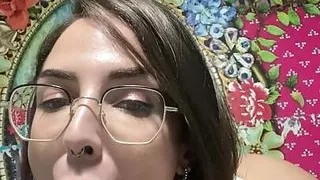 I use a new blue dildo and I get very horny