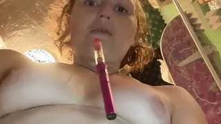 Unique, natural, mature hippy dashes to the toilet for a power piss after returning from walkies