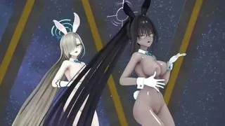 Two Sexy Bunny Girls - Hot Dance (3D HENTAI)