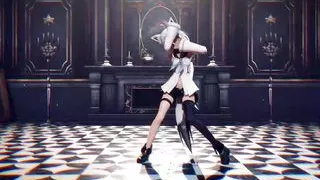 Catgirl - Dramatsurugi Dance (3D HENTAI)