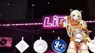 Erotic Sign - Hot Girl in Furry Sexy Suit Dancing