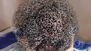 brat girl home spitting with food and hand over mouth