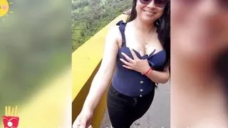 Young Girl With Big Ass Shows Her Tits In A Public Road And Ends Up Fucking Hard With A Stranger In A Motel
