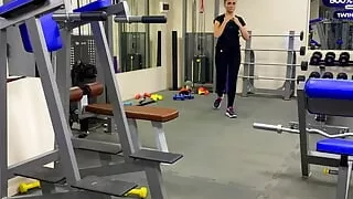 met a busty girl at the gym and fucked her at home after a workout