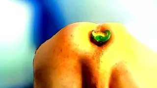 Ass full of gummy bears (Pushing)