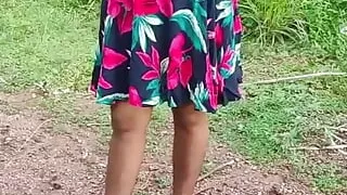 Step brother and stepsister outdoor sex