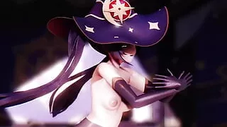 Genshin Impact - Sexy Mona Dancing Only In Pantyhose