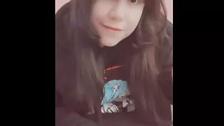 Cute petite horny teen masturbating virgin pussy