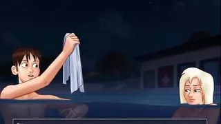 Summertime Saga: hot sexy blonde girl from the pool ep.24