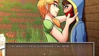 Hornycraft Minecraft Parody Futanari Alex Fuck Wander trader so deep