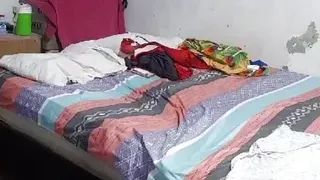 Chubby Rico Ass stepmother undresses in the room so her stepson can see her naked.