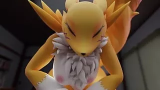 Renamon  is doing  hard anal sex