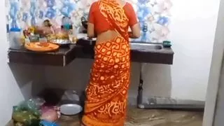 I Went Into the Kitchen  And Catch My Busty Bhabi want My Dick Deeply.
