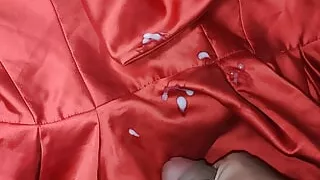 Shoot on top of the red wedding dress