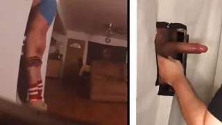 Str8 guy with red socks gets worshipped